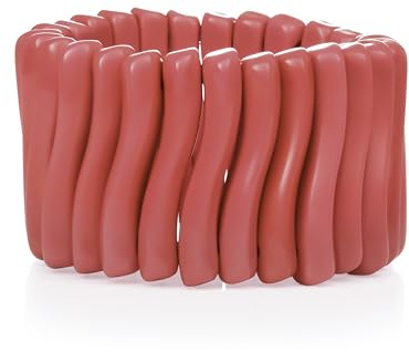 ZAVANA Gros Bracelet Femme en Résine Colorée, Grand Bracelet Elastique en Résine pour Femme, Design Ondulé Élégant, Bijoux Fantaisie pour Femme Fait Main