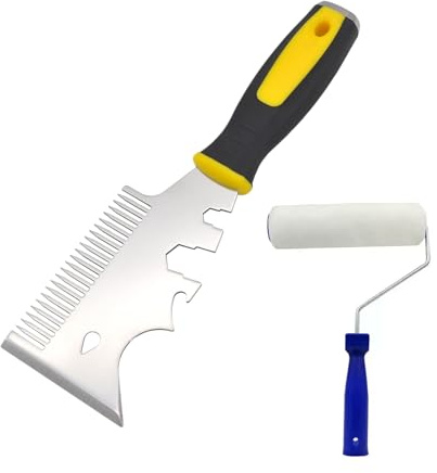 Peigne de nettoyage – Outil de brosse | 13 en 1 en acier inoxydable nettoyeur de pinceaux multifonction pour la maison et le chantier, élimine la peinture sèche et améliore