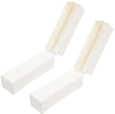 HOMSFOU Nagelbohrer Aufbewahrungsbox 30 Löcher Transparent Nagelpolierbohrer Organizer für Maniküre und Nageldesign