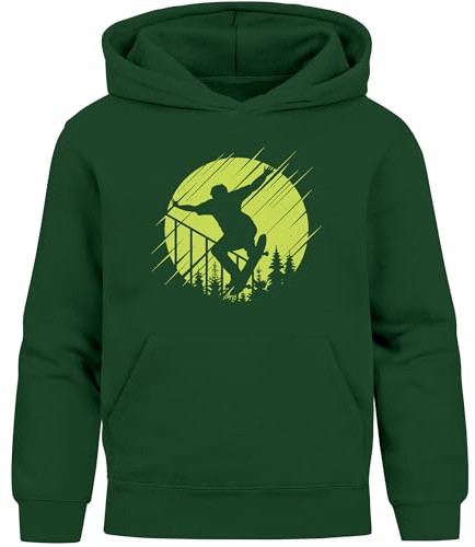 MoonWorks® Kinder Hoodie Skateboard Motiv Skater Kapuzenpullover Jungen Mädchen Streetwear