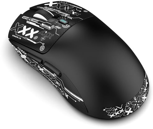 Cuifati Lightweight Mouse, Wireless Gaming Mouse with 3 Modes Connectivity, 2.4G / BT/Wired 6 Adjustable Speeds 12000 DPI, for Gaming Work PC Laptop (Black)