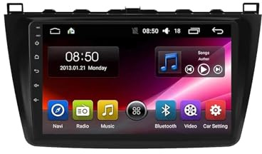Car Stereo Carplay Radio de Coche para Mazda 6 Rui GH 2008-2015 HD Pantalla Tactil Radio Reproductor Reproductor de Internet, Bluetooth, WiFi, 4 Nuclear 2G+32G