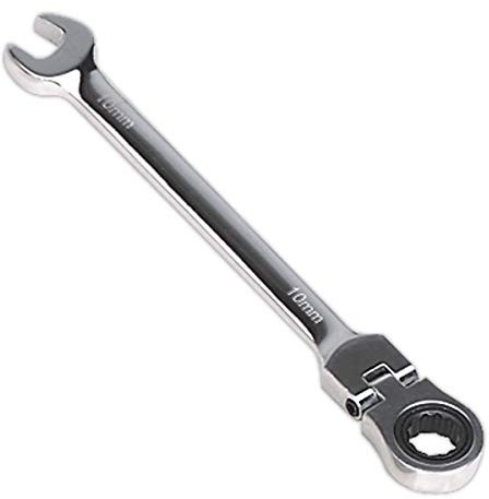 Sealey Fhrcw10 Flexi-Head Ratchet Combination Spanner 10Mm