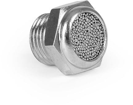 Wiltec Ersatzteil für Airbrush Kompressor AS196 / AS196A / AS189 – Ansauggeräuschdämpfer– Sintermetallfilter – für Airbrushkompressor, Zubehör
