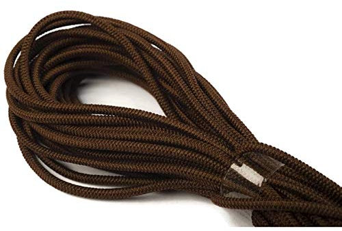 Jajasio 10 m Gummikordel 3mm, Elastische Kordel Auswahl aus 37 Farben Gummischnur Elastische Kordel/Farbe: 28 - braun