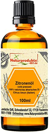 Zitronenöl (100 ml) 100% naturreines ätherisches Öl Zitronen Öl