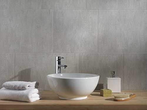 Swish Marbrex Moonstone Large Tile Effect Wall Panels Shower Plastic Cladding (12, Large Tile)