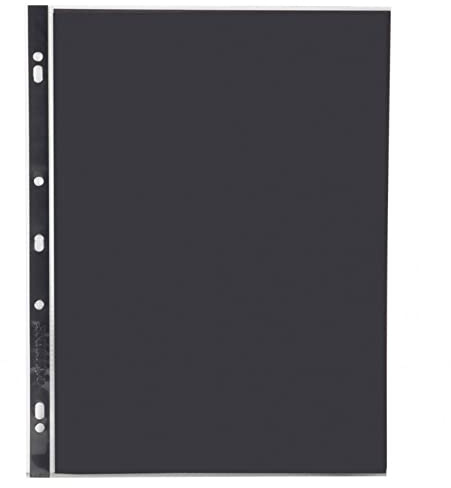 Clairefontaine - Ref PDSA1Z - Goldline Transparent Display Sleeve Pockets (Pack of 10 Pockets) - A1 Size (860 x 610mm), 9 Holes, 150 Microns Thick, PVC Material