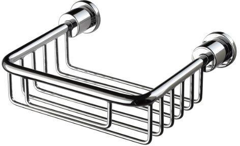 VELMA - 241069 - Stilvoller Duschkorb aus unserer Serie Pedula in einem zeitlos schönen Design - Hochglanz verchromtes Messing - Kein Plastik - 100% rostfrei - Qualitativ hochwertig !