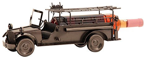 Mel-O-Design Porte Bouteille de vin Moderne Bouteille Stand métal Camion en Argent Hauteur 17 cm Largeur 40 cm