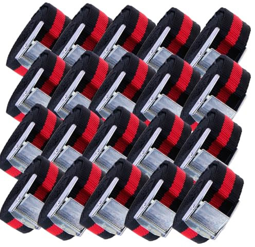 all-around24 Spanngurt Schwarz - Zurrband mit Schnellschloss - Hochwertiger Befestigungsgurt - Praktische Gurte zum Befestigen - Spannriemen mit Klemmschloss (10er Set)