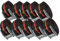 all-around24 Spanngurt Schwarz - Zurrband mit Schnellschloss - Hochwertiger Befestigungsgurt - Praktische Gurte zum Befestigen - Spannriemen mit Klemmschloss (10er Set)
