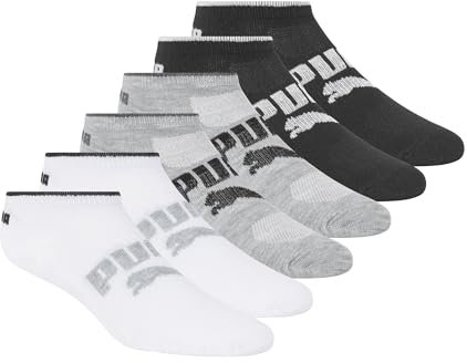 PUMA Confezione da 6 paia di calzini bassi da donna, Bianco Tradizionale, 9-11