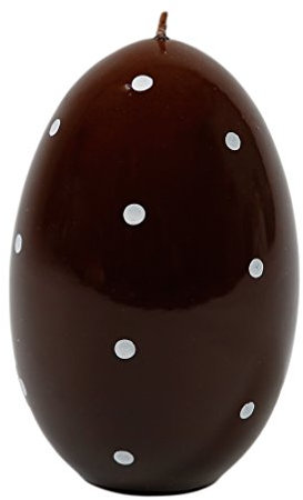 RAK Kerze Osterei Deko Osterkerze 329 großes Ei braun Punkte weiß 80/120