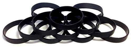 TheAwristocrat 1 Dozen Multi-Pack Black Wristbands Bracelets Silicone Rubber - Select from a Variety of Colors (Black, Adult (8 202mm))