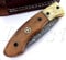 Dessi Handmade damascus steel blade folding knife. Blade length under 3 inches. Legal to carry.1684