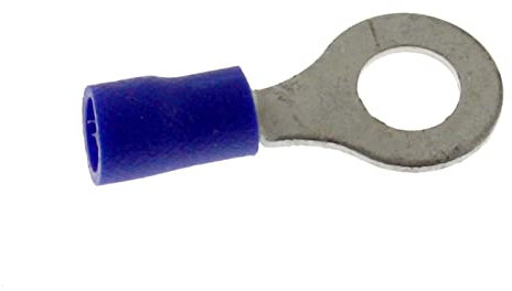 Lumonic 25x Ringkabelschuh M6 teilisoliert 1,5-2,5mm² I Ringkabelschuh Blau I Kabelschuhe Set, Ringösen M6, Ring Kabelschuhe, Kabelschuhe mit Öse