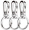 MINGZE Porte - clés en métal porte - clés, porte - clés amovible à libération rapide, porte - clés en acier inoxydable robuste, 3pcs