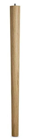 ied de Table en Chêne brut H 710 mm/Ø 60/40 mm avec Vis à Double Filetage M10 Idéal pour Cuisine & Tables à Manger /