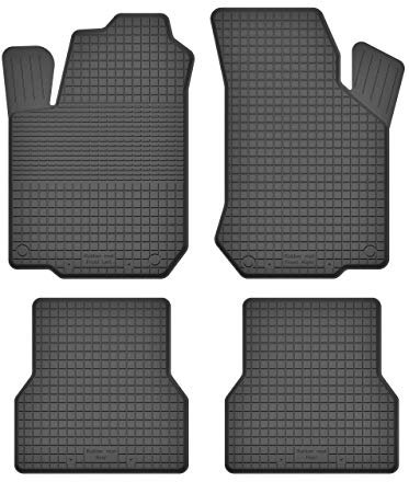 Gummimatten Fußmatten 1.5 cm Rand kompatibel mit VW Lupo (Bj. 1998-2005) ideal angepasst 4 -Teile EIN Set