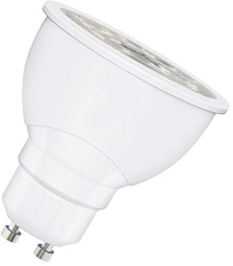 LEDVANCE LED reflector lamp , Base: GU10 , Warm White , 2700 K , 4.50 W , replacement for 50 W Reflector lamp , frosted , SMART+ Spot GU10 Dimmable [Energy efficiency class [AGGR] A+]