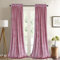 Roslynwood Lot de 2 Rideaux de fenêtre en Velours à Isolation Thermique avec Passe-Tringle pour Chambre à Coucher et Salon (132,1 x 213,4 cm, Rose poudré)