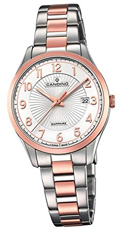 Candino Armbanduhr Damen C4610/1 Elegant Analog Edelstahl Uhr roségold D2UC4610/1 EIN Geschenk zu Weihnachten, Geburtstag, Valentinstag für die Frau