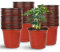 Augshy 75 Pièces 10CM Pots de Fleurs en Plastique Intérieur, Adapté pour Semis, Fleurs, Succulentes