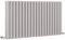 Milano Aruba - Light Grey Horizontal Double Oval Panel Radiator - 635mm x 1180mm