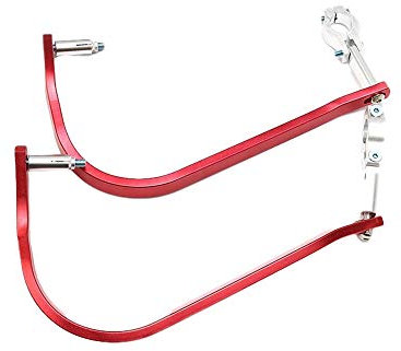 1 Paar Aluminium Motorrad Handschützer, Universal 7/8 22mm Motorrad Dirt Bike Pit Bike Motocross Dirtbike Handguards Lenker Wachen (Rot)