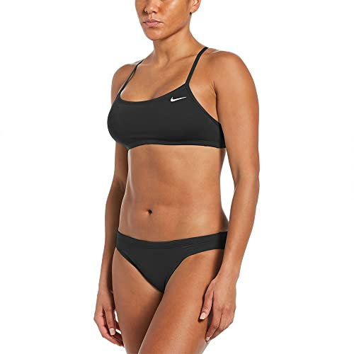 NIKE Racerback Set, Bikini Mujer, Preta (Black), XL
