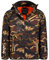 Geographical Norway ROYAUTE MEN - Veste Softshell Homme Impermeable - Manteau À Capuche Outdoor - Blouson Coupe Vent Tactique Resistant Hiver - Activites En Exterieur (CAMO Kaki / Orange L)