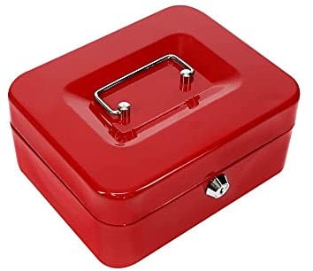 Kippen 10033R1 Caisse à monnaie Rouge 17,8 x 13,2 x 8,6 cm