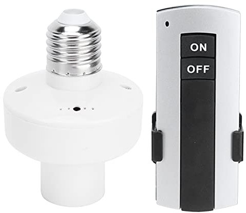 Remote Control Light Lamp Socket E27 Bulb Base,Light Socket Base Adapter with Hand Remotes,No Wiring,Expandable Wall Mounted Wireless Controlled Ceiling Light