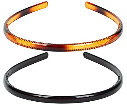 Diadema Pelo Mujer 0,8 Cm Hebilla De Cabeza Negra Brillante Pc Cinta De Pc Hoop De Cabello Diy Accesorios Hombres Y Mujeres Shake-2Ps