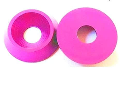 Tuanie Lnanqing-Dichtscheibe M4 M5 M6 M8 Aluminiumlegierungsfarbe VON Kopf Senkkopf-Regenschirm- Schraube Taper-Waschmaschine, 5 STÜCKE, fest und langlebig (Color : Pink, Inner Diameter : M8 5PCS)