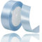 Geschenkband Hellbrau 25mm Breit, 23 Meters Satinband Hellbrau Geschenkbänder Stoff Schleifenband Dekoband zum Geschenkverpackung, Bastelarbeiten, Geburtstag und Hochzeitsdekoration