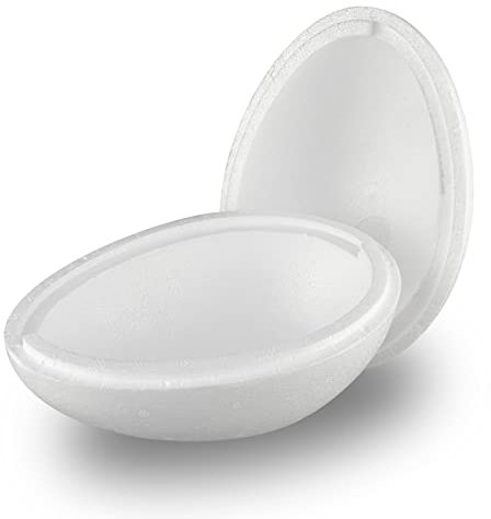 MCE-Commerce Osterfigur, 16 cm, Styropor-Eier, Weiß, 2 Stück, Weiss