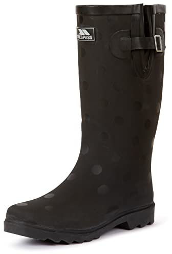 Trespass Womens Wellington Boots Elena - Women's Outdoor Welly Boots, Water Resistant Rubber Wellie Boots, Ladies Printed Boots for Rain Wet Weather