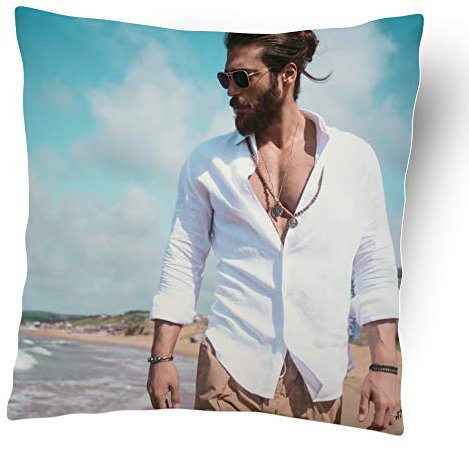 Can Yaman Cuscino 16 Idea Regalo Divertente Natale Compleanno Festa Donna Mamma Nonna Personaggi Famosi Collezione Decorazioni casa Divano Letto Serie TV Daydreamer Le Ali del Sogno Bitter Sweet