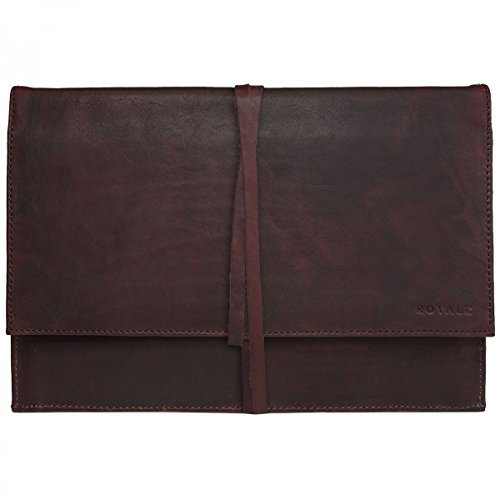 ROYALZ Echtleder Vintage Tablet Tasche 10.1-12.4 Zoll kompatibel mit Samsung Galaxy Tab S5 S6 Lite S7 FE S8 + A7 A8 5G (2020, 2021, 2022, 2023), Farbe:Dunkel Cognac Braun