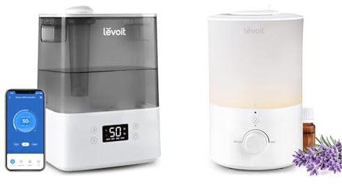 LEVOIT Humidifier for Bedroom Baby Home, 6L Large Tank, Top-Fill Cool Mist Air Humidifier & 3L Humidifiers for Bedroom Baby Room with Night Light, Cool Mist Humidifier for Home, Office