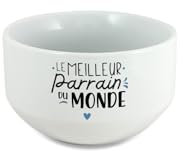Bol personalisé petit déjeuner ou soupe modèle Meilleur Parrain du Monde - Idée cadeau personnalisé pour son parrain