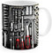 Moonworks® Kaffee-Tasse Bedruckt Werrkzeug Fotoprint Toolbox Geschenk für Männer Handwerker KFZ Mechaniker Schrauber weiß standard