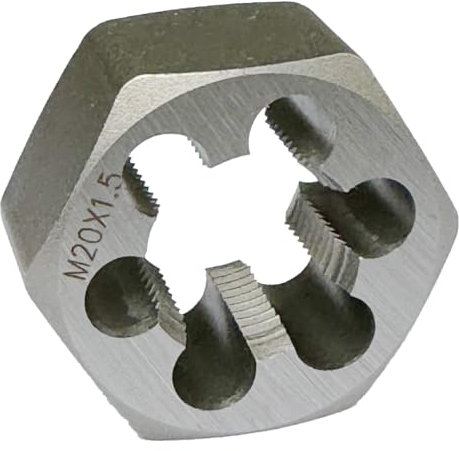 Yamesh M20 x 1,5 Sechskant-Schneideisen zum Umgewinde, Karton, Stahl, für Rechtshänder