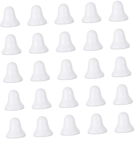 STOBOK 50 Stück Blase Glocke Styropor Figuren Weihnachtsglocke Modelle Ornament Süßigkeiten basteln Schäume Jingle Bell Modellierung glockenförmig Dekorationen Spielzeug