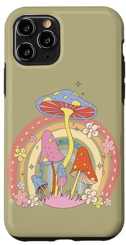 Hülle für iPhone 11 Pro Case Khaki Pilz Design Trippy Cool Funky Psychedelic