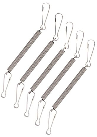 Glanhbnol 7,9 cm Feder mit Clips, Metallfedern, 2 Clips, Käfigzubehör für Kleintiere, Hamster, Meerschweinchen, Wasserspender, Metall-Clips, Verschlüsse, Feder für Haarspange