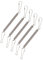 Glanhbnol 7,9 cm Feder mit Clips, Metallfedern, 2 Clips, Käfigzubehör für Kleintiere, Hamster, Meerschweinchen, Wasserspender, Metall-Clips, Verschlüsse, Feder für Haarspange