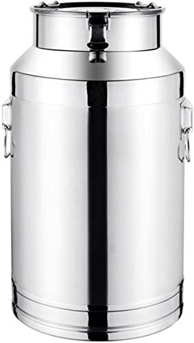 Bidon à lait en acier inoxydable 201, seau à lait de 5 à 100 L, pichet à lait robuste, seau à vin, baril d'huile, boîte à thé avec couvercle scellé pour récipient de stockage liquide et solide